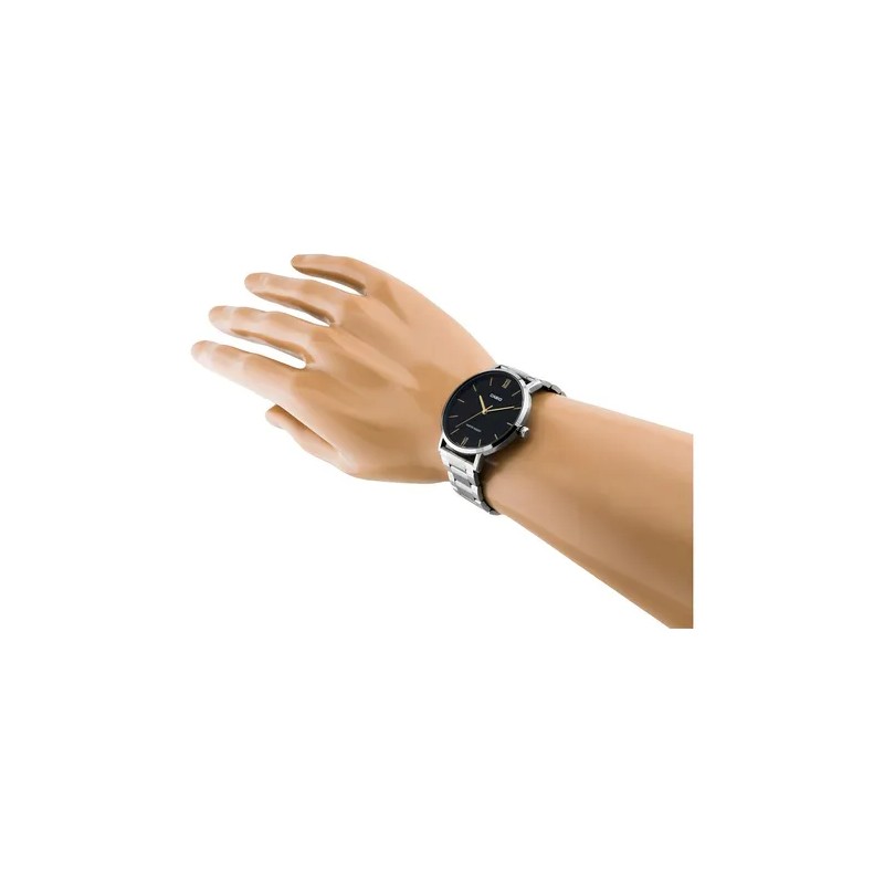 Reloj pulsera Casio MTP-VT01 con correa de acero inoxidable color