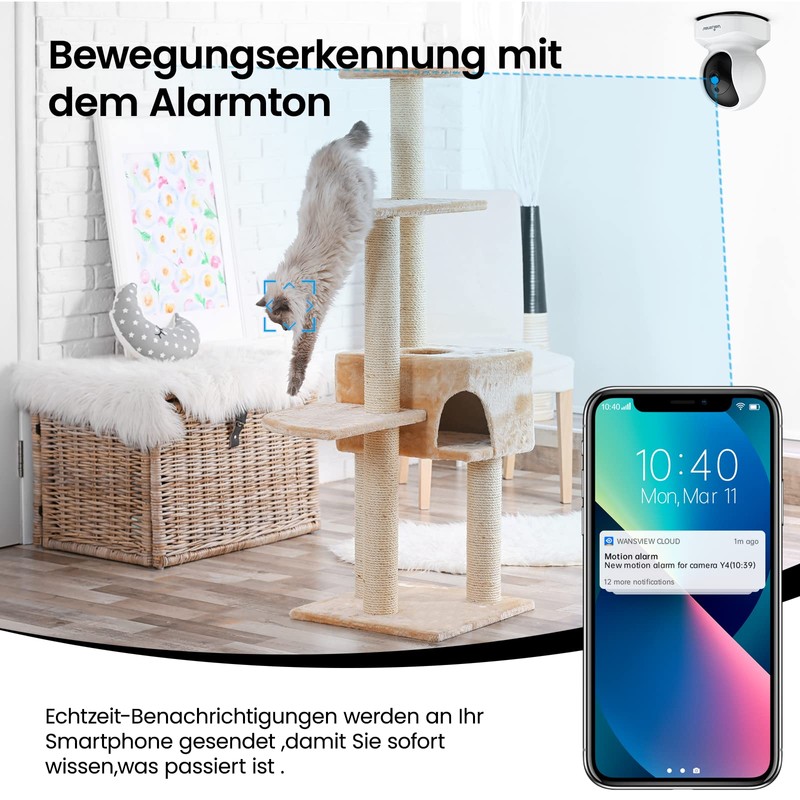 Wansview 1080P FHD WLAN IP Security Camera with Motion Detection