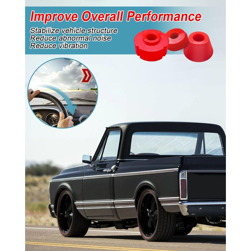 AUGREX Body Mount Bushings Kit Fit for Chevy C10 1967