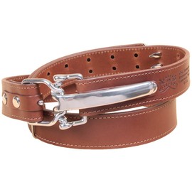 Col. Littleton Leather Belt with Stainless Steel Cinch Buckle | Large/Brown