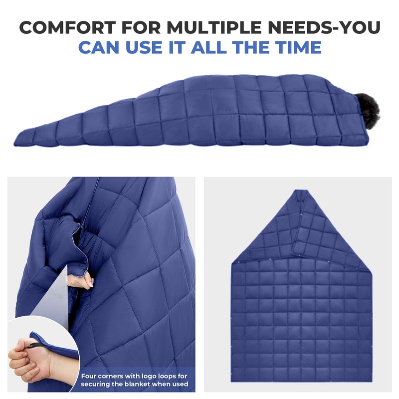 KingCamp Down Camping Blanket, Lightweight Travel Blanket for Outdoor Camping,