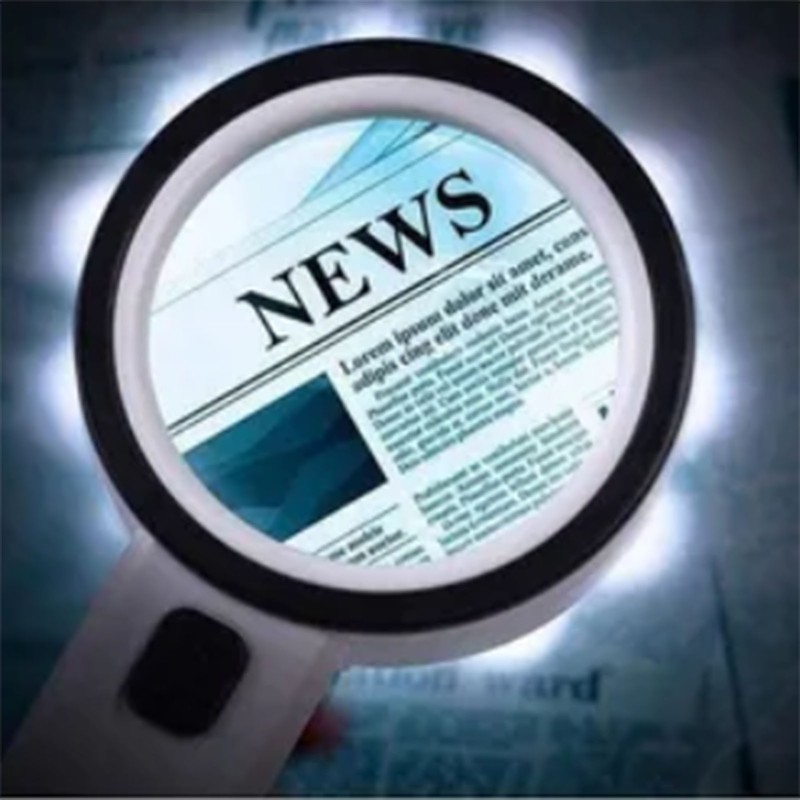10X Large Double Layer Optical Magnifying Glass with LED Light