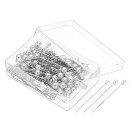 PATIKIL Sewing Pins, 500 Pcs 1.5 Inch Straight Pin with Plastic Pearlized Ball Head for Fabric, Decorative, Jewelry DIY, Craft and Sewing Project, White