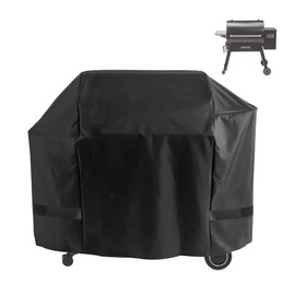 Intetiow Grill Cover for Traeger Ironwood 885, 600D Heavy Duty Outdoor Waterproof Wood Pellet Grill Cover for Traeger 885 Ironwood BAC513 All-Weather Full Length Accessories, Black