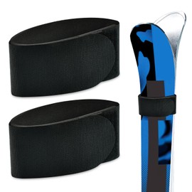 Ski Bands Velcro Ski Strap, Pack of 2 Adjustable Nylon Ski Straps with Velcro Fastening, Ski Fastening Straps Ski Band Velcro Ski Clip Ski Velcro Strap Ski Accessories for Ski Boards Ski Poles Ski