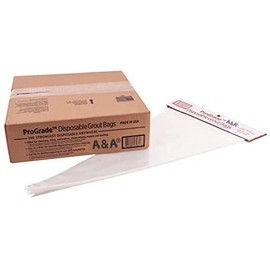 Disposable Grout Bags - Premium Quality - Heavy Duty - Professional Grade - 12" x 24" Clear 2.9mil MDPE - The Strongest Disposable Grouting Bags (50)
