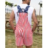 Bindefon American Flag Overalls Men,4th of July Cape,USA Sunglasses,Patriotic Socks,4