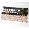 Blujellyfish Black and Gold Backsplash Wall Tiles Hexagon Mosaic Shower