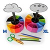 KAJAWIS Rotating Organiser for Colouring Pencils, Desk Organiser for Children,