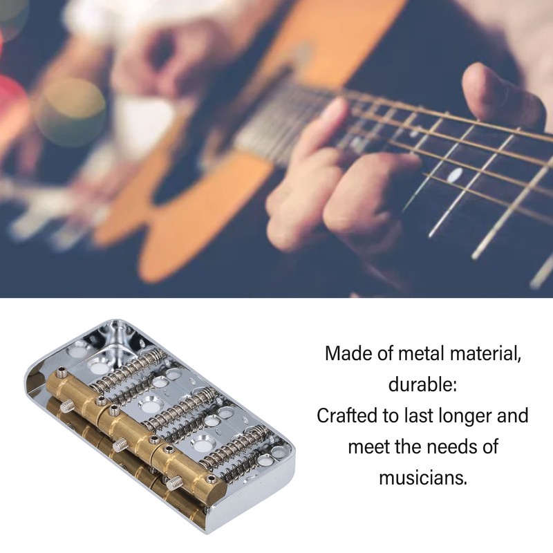 Short Electric Guitar Bridge 3 Saddle Professional Guitar Bridge Replacement