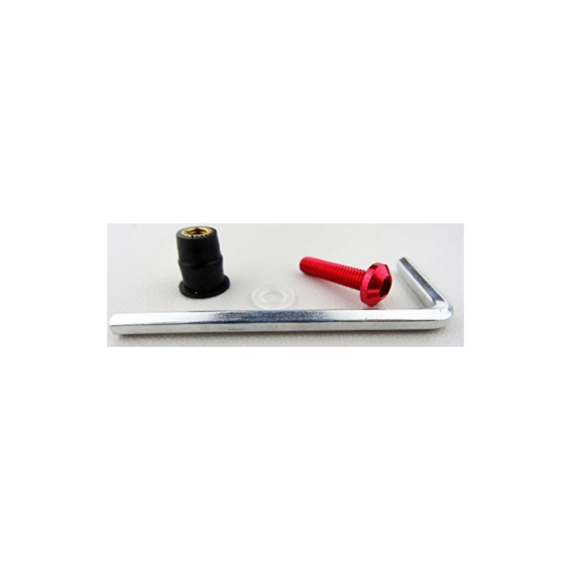 Set of 10 Anodised Motorcycle Aluminium Screws Hex Socket Rounded