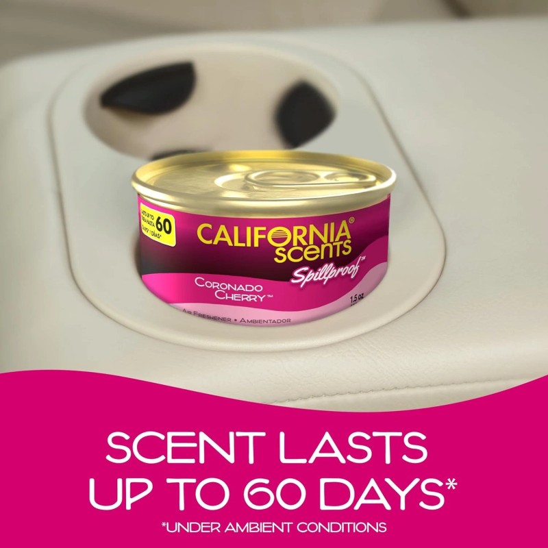 California Scents Spillproof Car Air Freshener, Coronado Cherry, 12 Packs