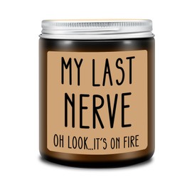 Homsolver Homsolver Birthday Gifts for Women, Funny Gifts for Best Friend Women - My Last Nerve Candle - Unique Birthday Gifts for Women, Her, Mom, BFF, Sister