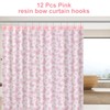 YanKiTour Bow Shower Curtain Hooks, 12 Pack Decorative Resin Knots,
