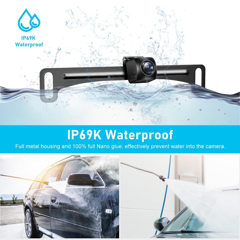 Backup Camera Rear View Reverse Camera HD License Plate Backup