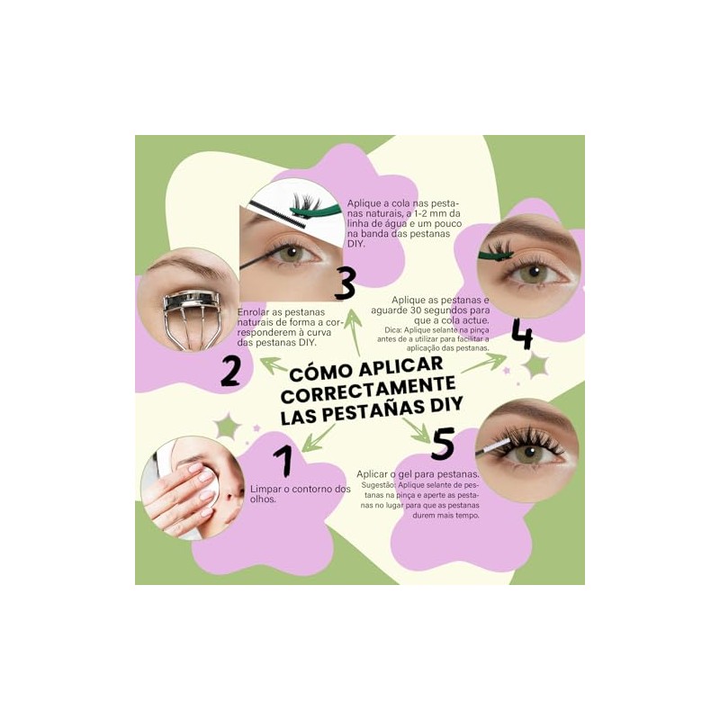 KEYYOU Kit de pestañas postizas Wispy Lash Clusters Angel Plus,