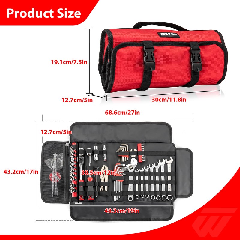 Motorcycle Tool Kit With Roll Pouch Fit for Harley Motorcycles