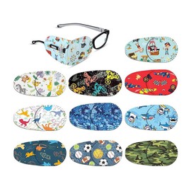 scalingscal 10 Stück,Amblyopie Augenklappen Kinder,Bunte Cartoon Wiederverwendbare Augenklappen,Amblyopia Kinder Korrektur Orthoptischer Augenklappe,Zur Behandlung Von Lazy Eye Amblyopie Strabismus