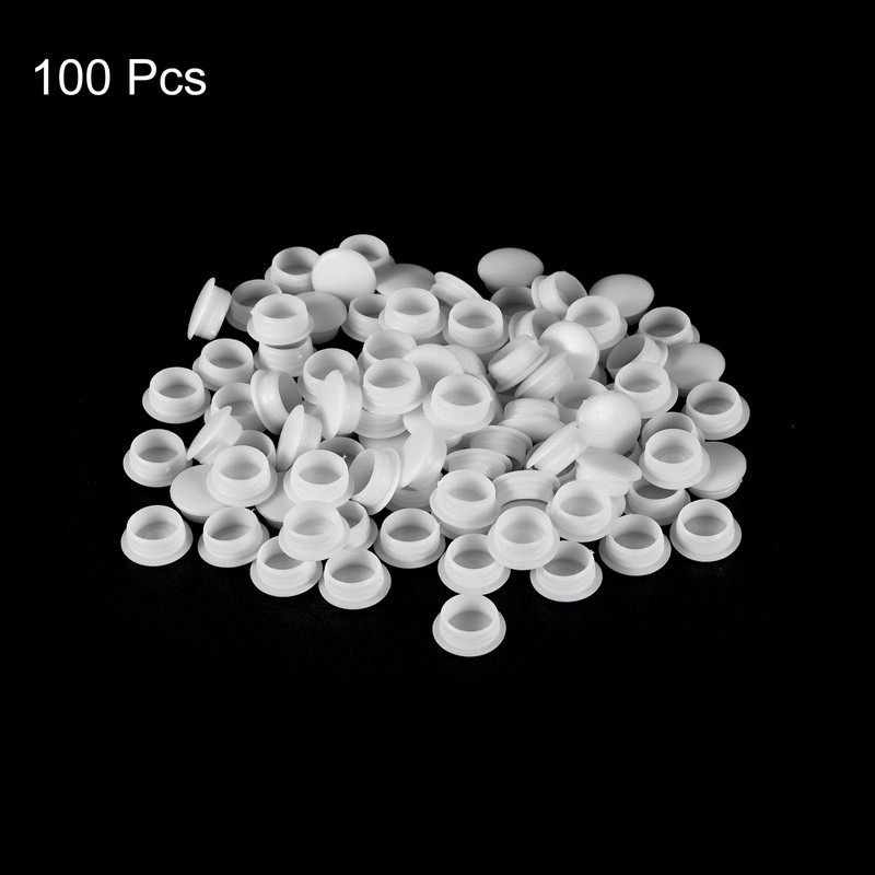 sourcing map 100Pcs Screw Hole Plugs, 12mm(15/32") Dia Plastic Snap