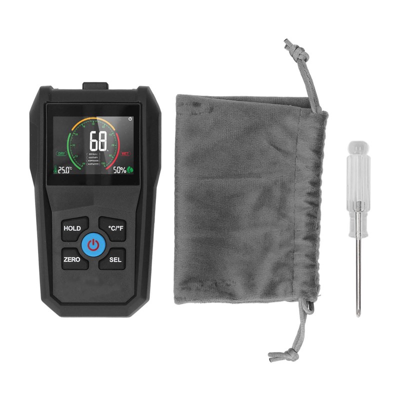 Pinless Moisture Meter LCD Digital Display 4 in 1 Dampness