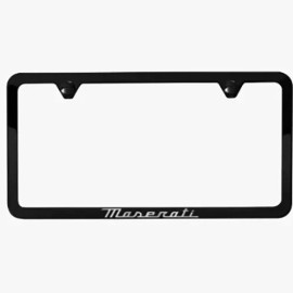 MASERATI Black Slimline License Plate Frame