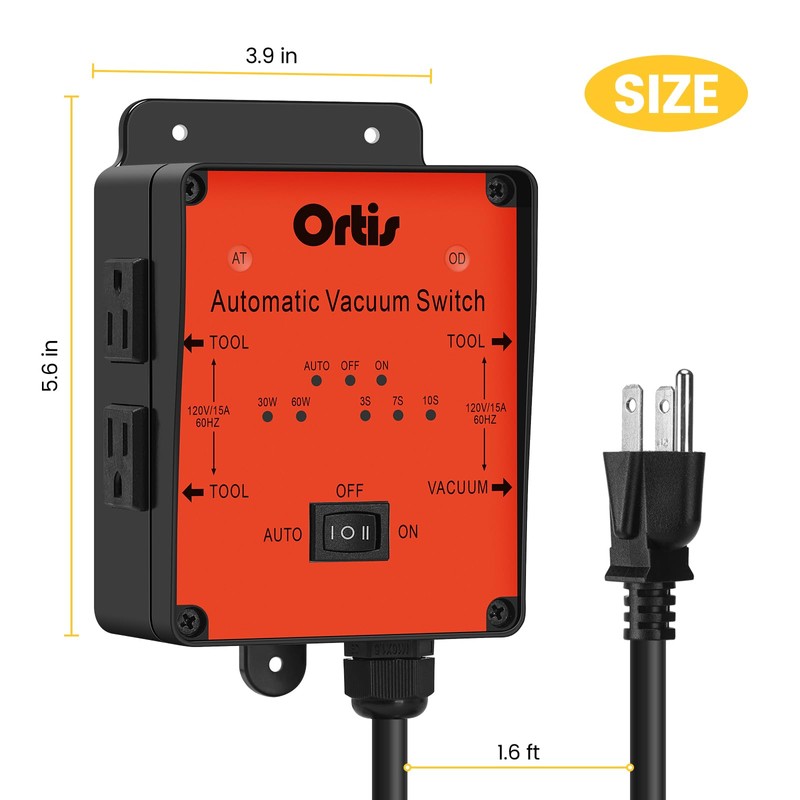 2025 New! Automatic Vacuum Switch, Ortis Dust Control Autoswitch for