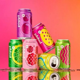 Poppi Party Starters Variety Pack, 12 Fl Oz, Pack of 12 Sparkling Prebiotic Soda