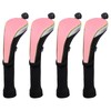 Andux 4Pcs/Set Long Neck Gold Golf Hybrids Club Head Covers
