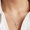 S925 pure silver full Cubic Zirconia Cross Necklace for Women,