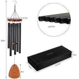 Wind Chimes for Outside Deep Tone Large Aluminium Windchimes Outdoors Patio Decor Memorial Wind Chimes for Loss of Loved One Bereavement Memorial Gifts Sympathy Wind Chimes Unisex Gift Garden Decor