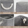 EITMOW Fabric Storage Bins, 3 Pack Foldable Cube Baskets with