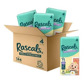 Pañales Rascal Friends Etapa 4 Unisex 144 Piezas 7 A 12 Kgs Género Sin género Talla Grande (G)