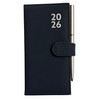 2026 Slim Soft Touch Faux Leather Desk Diary & Pen
