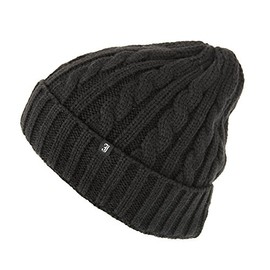 Jaxon & James Cable Knit Cuffed Beanie Hat - Black Einheitsgröße