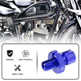 X AUTOHAUX 1 Pcs M10 Brake Clutch Cable Line Adjuster Screw Blue