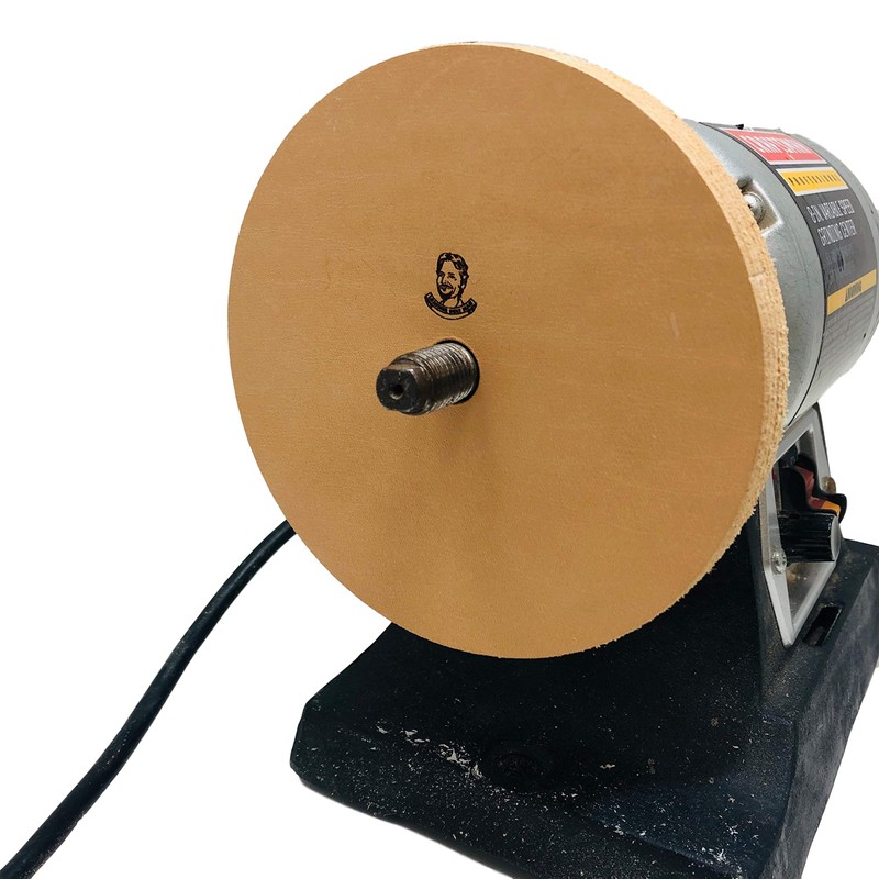 6" (1" Width) Leather Honing Wheel - Fits 5/8" Arbor