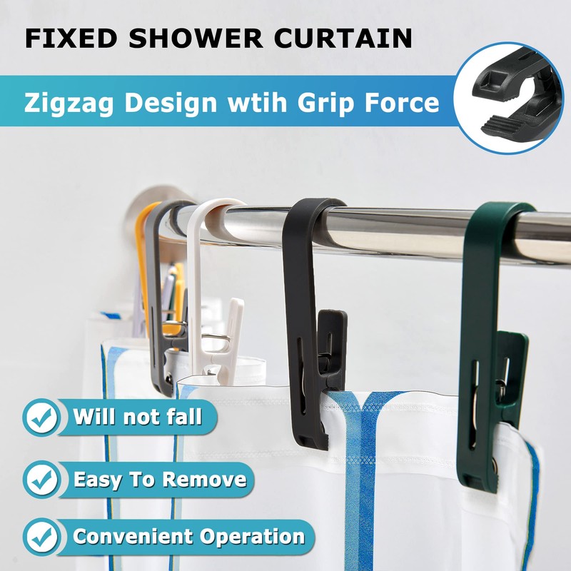 XoYoZo Laundry Hooks with Clips Hanger Closet Organizer Clamps Socks