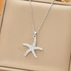 Gold Necklace Women Starfish Necklace Shell Pearl Starfish Charm Necklaces