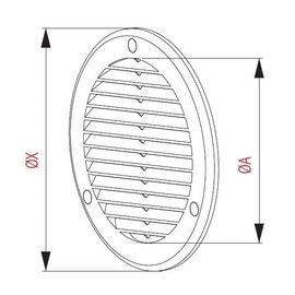 White Circle Air Vent Grille 200mm / 8" with Spigot and Fly Screen / Mesh Round Duct Grid Ventilation Ducting Cover TRU20K