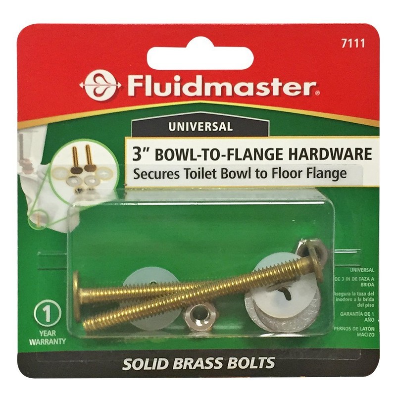 Fluidmaster 7111 Universal 3-Inch Bowl to Floor Bolts, Includes 2