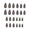 WUMZIRA Pack of 24 Red Black Nails Press On Almond