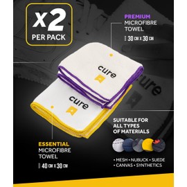 Crep Protect Shoe Cleaner Microfibre Towels - Premium Sneaker Cleaning for Midsole, Outsole, and Uppers - 2 Sizes in Pack