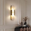 JIANGXMF 19.7in Natural Alabaster Wall Sconce, Modern Marble Wall Lamp,