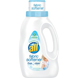 all Concentrated Fabric Softener Liquid, 40 Loads-Free & Clear-32 oz