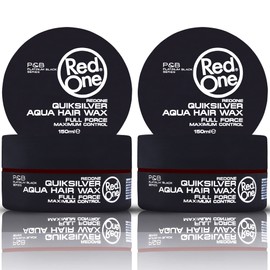 RedOne Aquatic Hair Wax Grey 150 ml | Edge Control | Ultra Hold | Hair Wax for Men and Women | Watermelon Fragrance | Maximum Control - Pack of 2