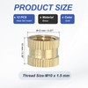 PATIKIL 12 Pcs Threaded Inserts Heat Set, M10x10x12mm Female Brass