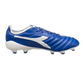 Diadora Brasil Elite 2 Tech ITA LPX Firm Ground Cleats (Blue/White, us_Footwear_Size_System, Adult, Men, Numeric, Medium, Numeric_10)