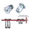 25 Packs 10-24 Rivet Nuts, Zinc-Plated Jack Nut, Insert Petal