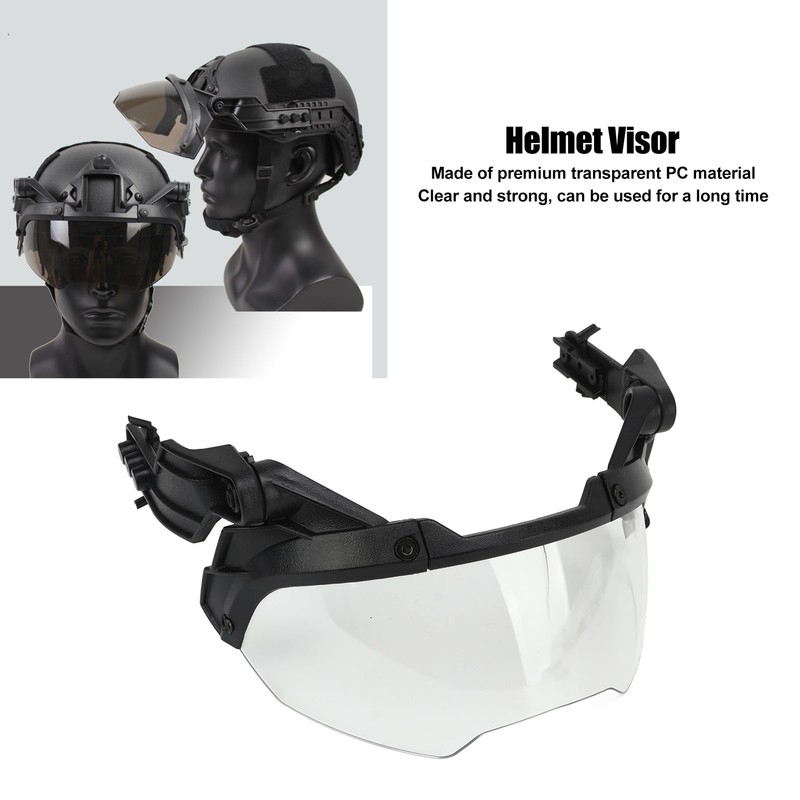 Helmet Goggles for MICH PC Adjustable Visor Goggle with Transparent
