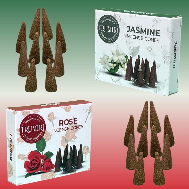 TRUMIRI Incense Cones - Combo Pack of 20 Cone Incense